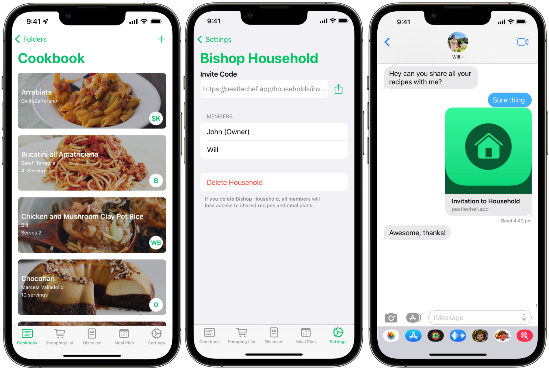 New Pestle Update Allows You to Share Recipes and Meal Plans With Others