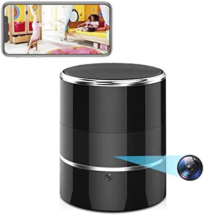 Hidden Spy Camera in Bluetooth Speaker with 240°Viewing Angle,Motion Activated,Nanny Cams Wireless with Cell Phone App,Aipmoz camaras espias ocultas 4K for Home Security(2.4/5Ghz)